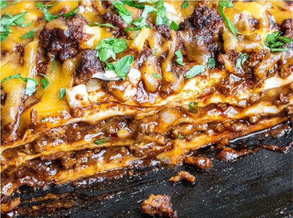 Layered Instapot  Enchiladas - Threaded Stitch