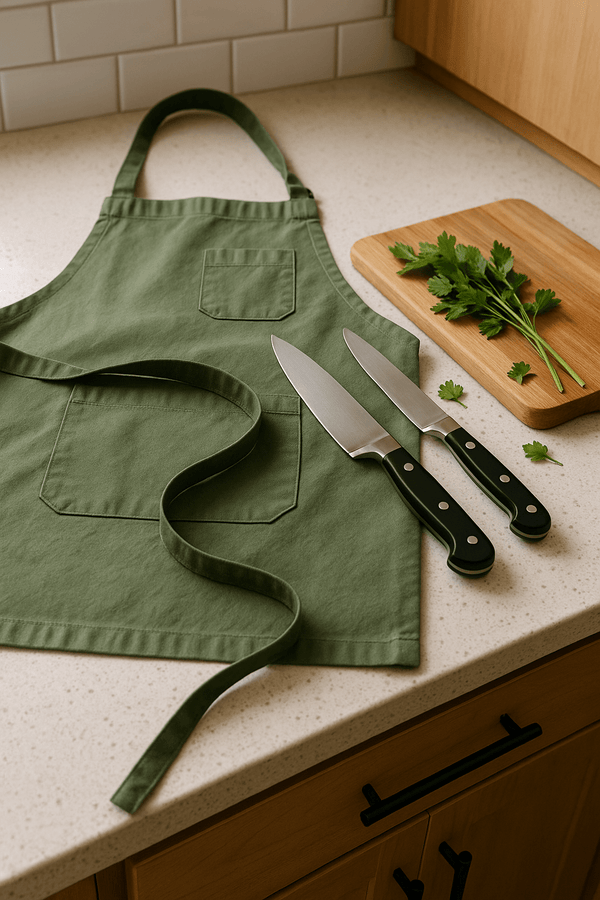 The Essential Kitchen Apron: Streamline Your Weeknight Prep - Threaded Stitch