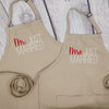 Mr and Mrs Couples Apron matching set newly weds with pockets adjustable neck embroidered great vow renewal anniversary