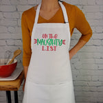 Santas nice list festive apron perfect christmas embroidered baking gift