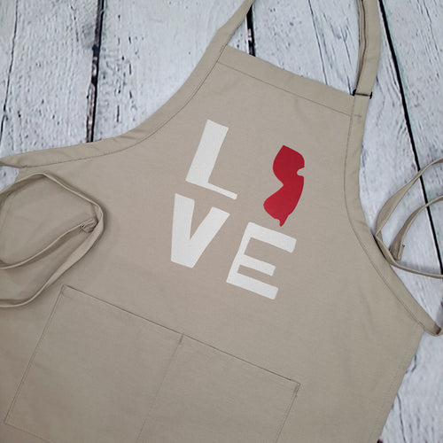 New Jersey apron Embroidered New Jersey gift baking apron gift for her