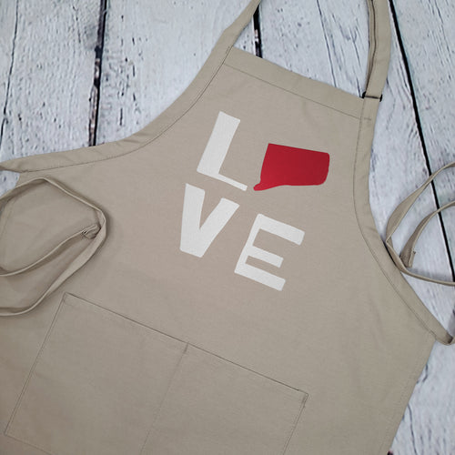 Connecticut Apron Embroidered love our state kitchen apron