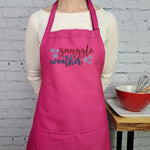 snuggle weather kitchen apron cozy winter cooking apron farmhouse style apron holiday baking gift winter embroidery apron