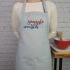 snuggle weather kitchen apron cozy winter cooking apron farmhouse style apron holiday baking gift winter embroidery apron