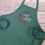 Christmas Savior apron reason for the season embroidered apron with pockets hostess gift