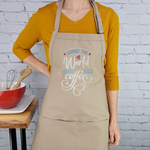 Change the world start with coffee apron coffee shop barista embroidered apron