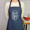 Change the world start with coffee apron coffee shop barista embroidered apron