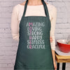 Amazing, loving, strong, happy, selfless, graceful, mother definition apron perfect kitchen gift for mothers and her.