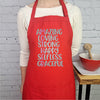 Amazing, loving, strong, happy, selfless, graceful, mother definition apron perfect kitchen gift for mothers and her.