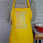 Amazing, loving, strong, happy, selfless, graceful, mother definition apron perfect kitchen gift for mothers and her.