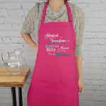 Customizable apron embroidered personalize name grandma gift kitchen apron with pockets mothers day gift