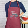 Customizable apron embroidered personalize name grandma gift kitchen apron with pockets mothers day gift