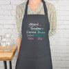 Customizable apron embroidered personalize name grandma gift kitchen apron with pockets mothers day gift