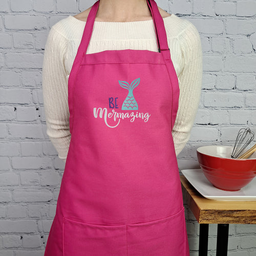 Mermaid apron Be mermazing Prefect gift for her cute kitchen apron for girl