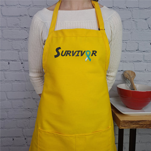 Cancer ribbon apron cervical cancer awareness apron