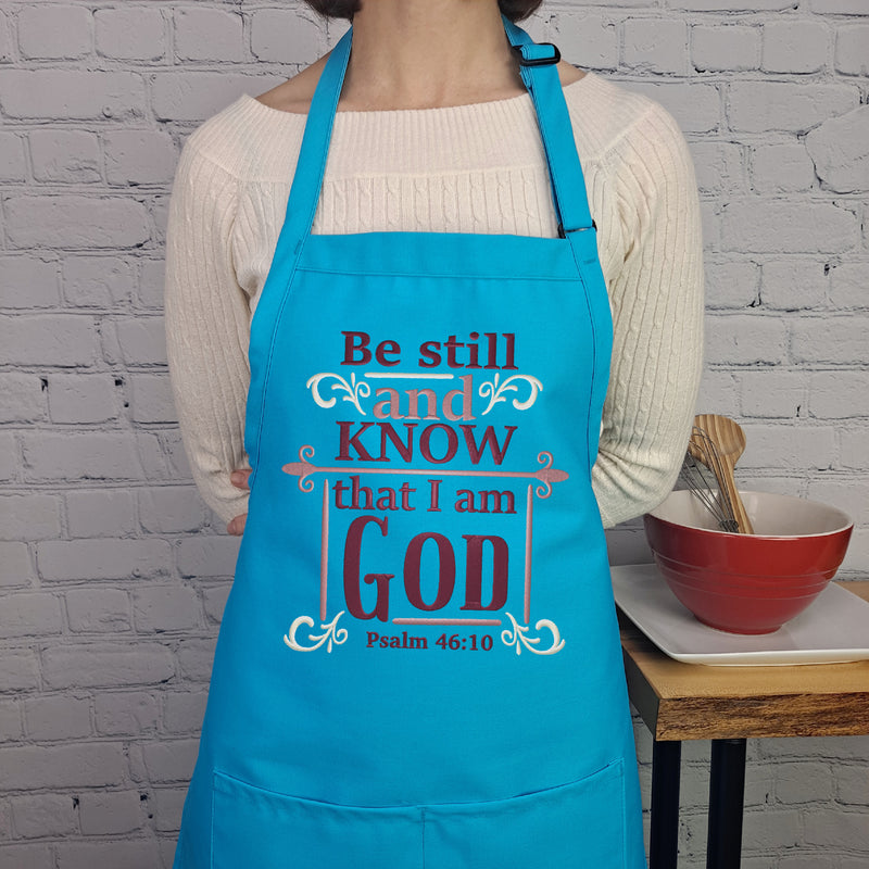 Verse Apron Psalm 46:10 Favorite Bible verse gift