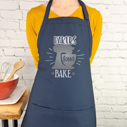 Funny apron bakers gonna bake pun baking kitchen apron embroidered with pockets great gift for any baker