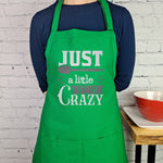 Funny apron Cooking stir crazy pun embroidered apron sarcastic cooking humor perfect friend gift