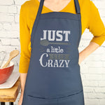 Funny apron Cooking stir crazy pun embroidered apron sarcastic cooking humor perfect friend gift