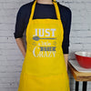 Funny apron Cooking stir crazy pun embroidered apron sarcastic cooking humor perfect friend gift