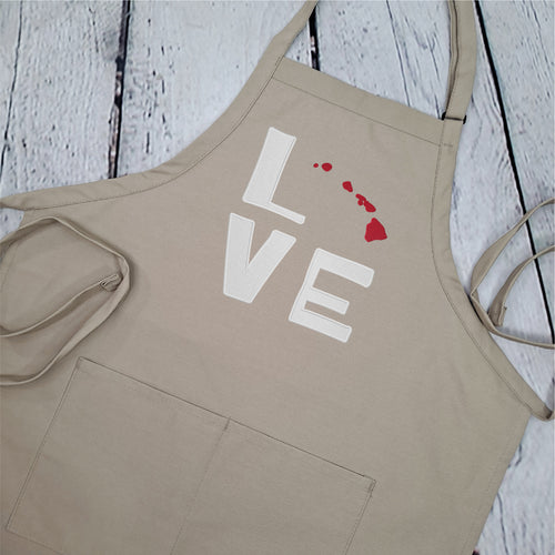 Hawaii apron love embroider gift baking apron perfect gift for her