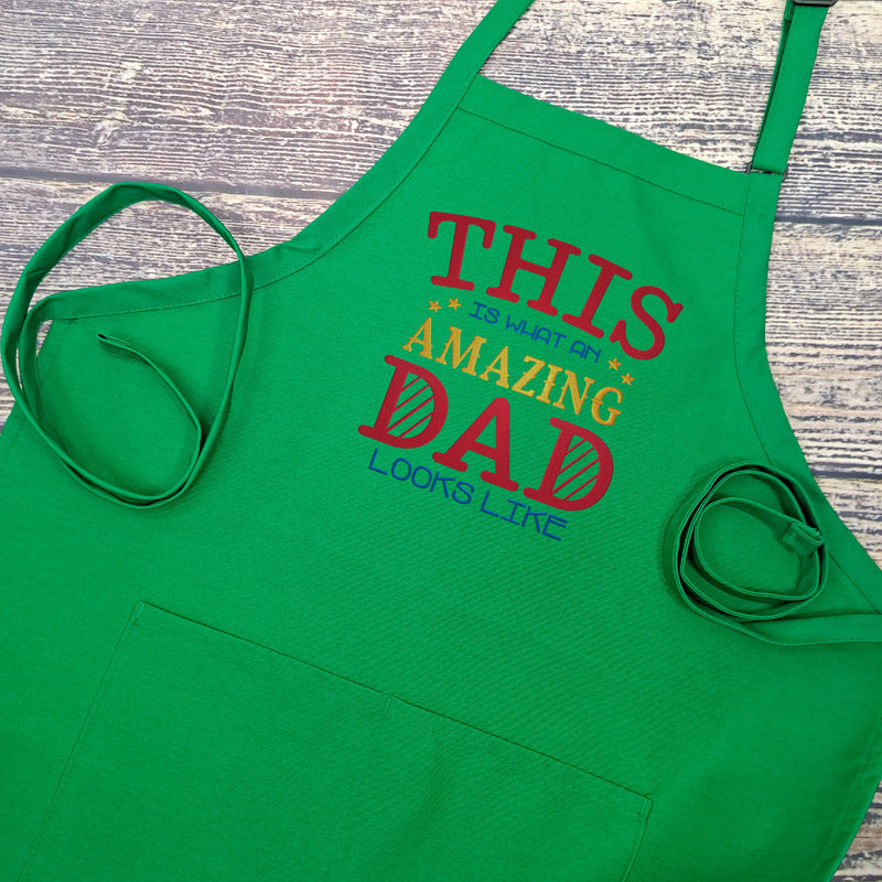 Dad apron embroidered kitchen apron great gift for him