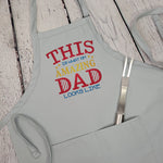 Dad apron embroidered kitchen apron great gift for him