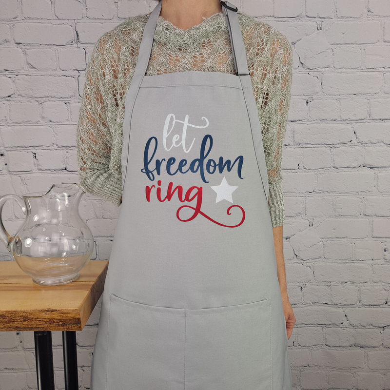 Freedom apron let freedom ring