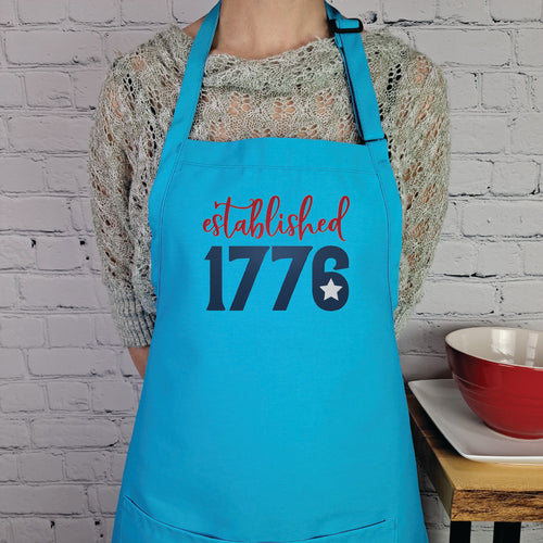 Patriotic Apron Established 1776 Great fourth of July gift