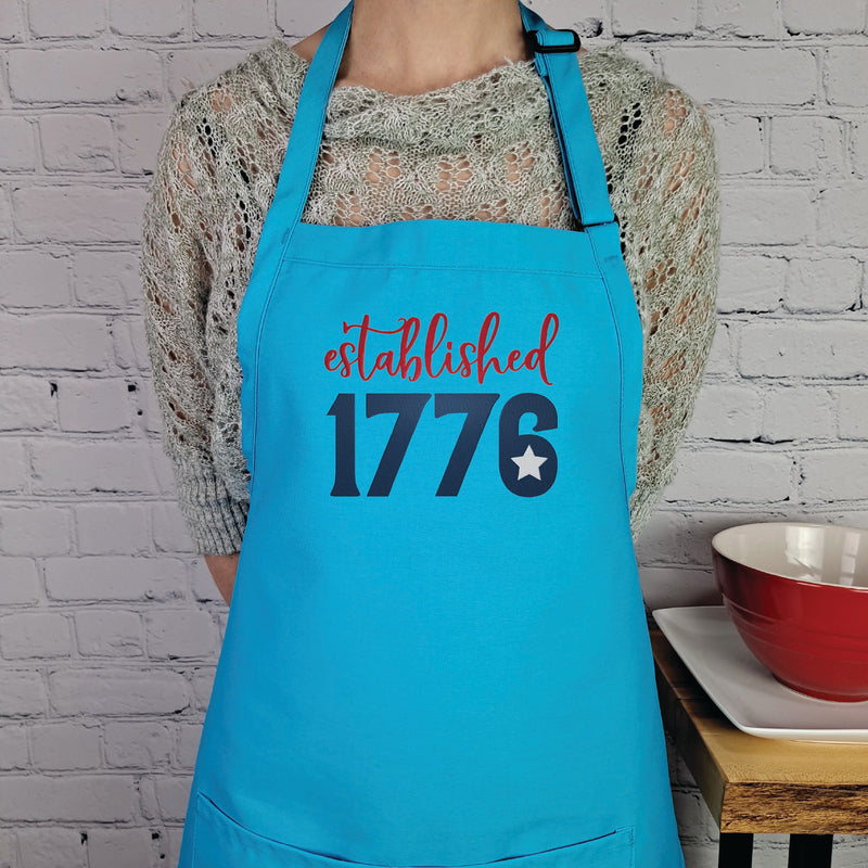 Patriotic Apron Established 1776 Great fourth of July gift