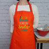 Inspirational apron teacher gift embroidered kitchen apron teacher first day of school gift school lunch lady office secretary