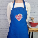 Georgia Apron always in my heart love home house warming embroidered Kitchen accessory with pockets perfect moving gift for friend