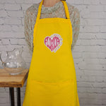 Georgia Apron always in my heart love home house warming embroidered Kitchen accessory with pockets perfect moving gift for friend