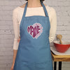 Maine apron kitchen accessory womens apron embroidered with pockets great moving or house warming gift long ties and adjustable neck