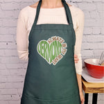 Vermont apron always in my heart embroider gift baking apron perfect gift for her