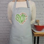 Vermont apron always in my heart embroider gift baking apron perfect gift for her