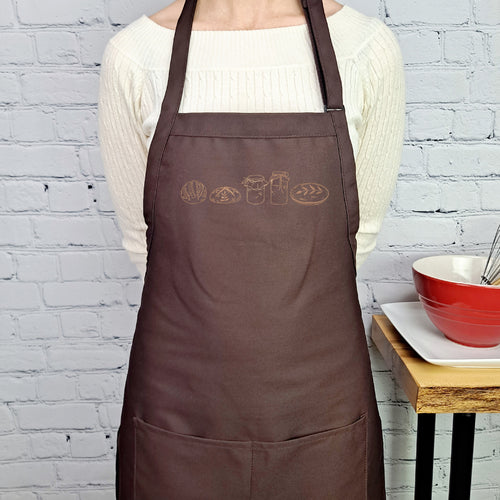 Sourdough bread apron embroidered with pockets great gift for bread bakers with adjustable neck durable and stain resistant