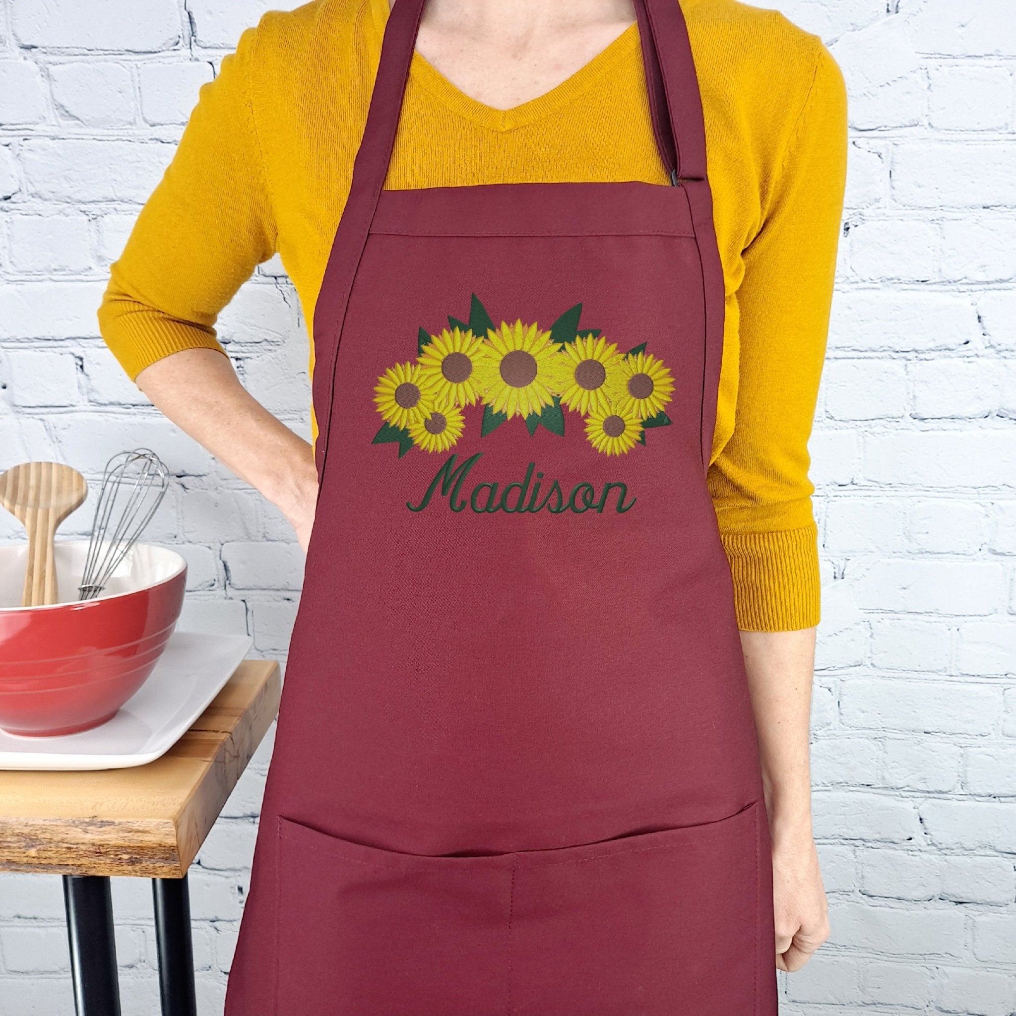 {{product_title}} – {{color}} embroidered kitchen apron