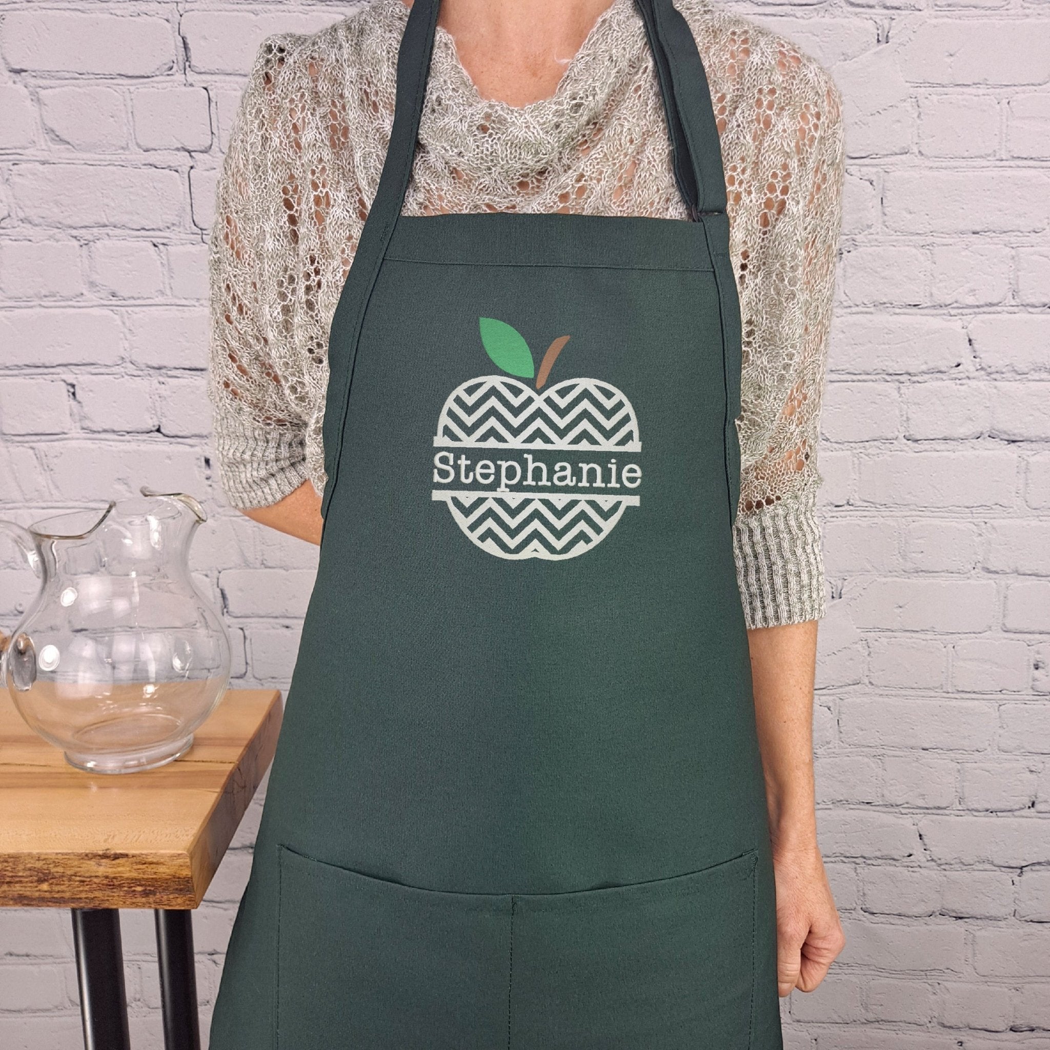 {{product_title}} – {{color}} embroidered kitchen apron