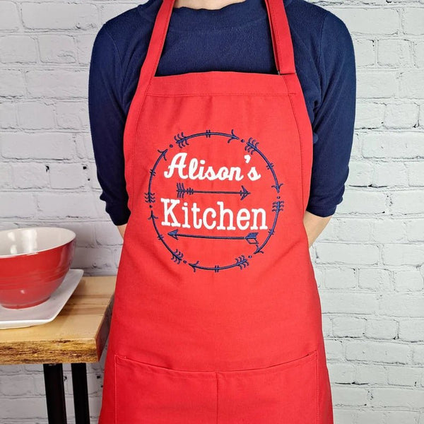 {{product_title}} – {{color}} embroidered kitchen apron