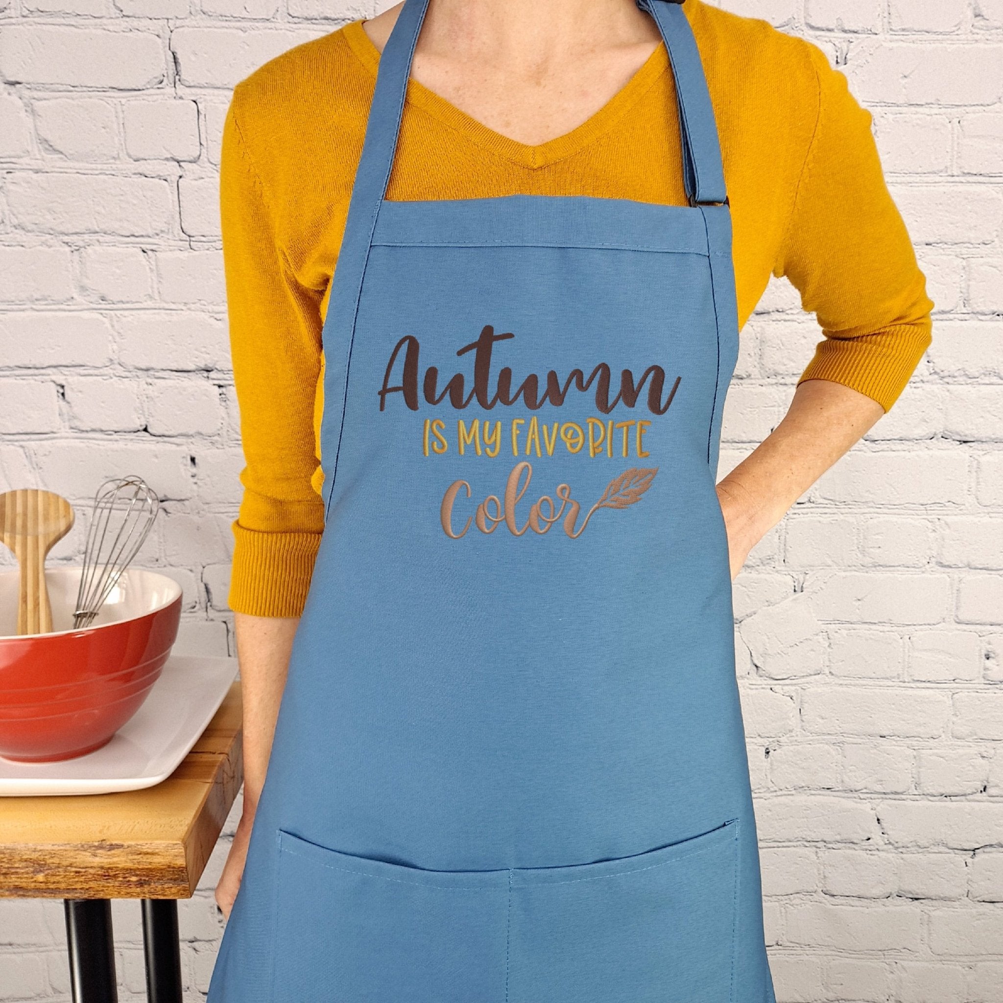 {{product_title}} – {{color}} embroidered kitchen apron