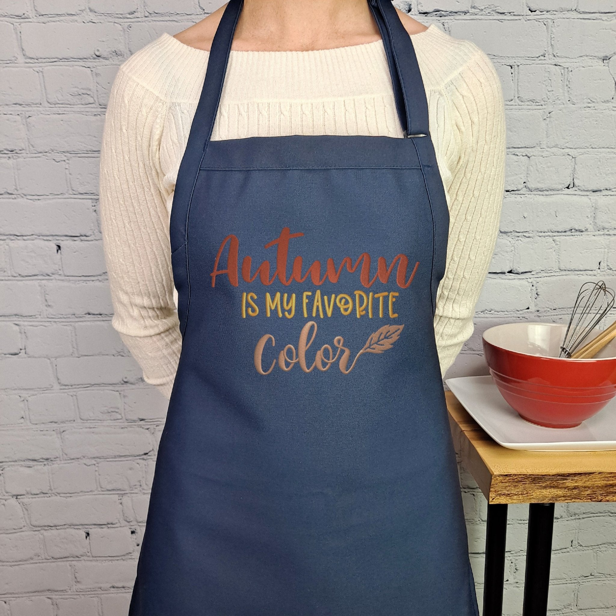 {{product_title}} – {{color}} embroidered kitchen apron