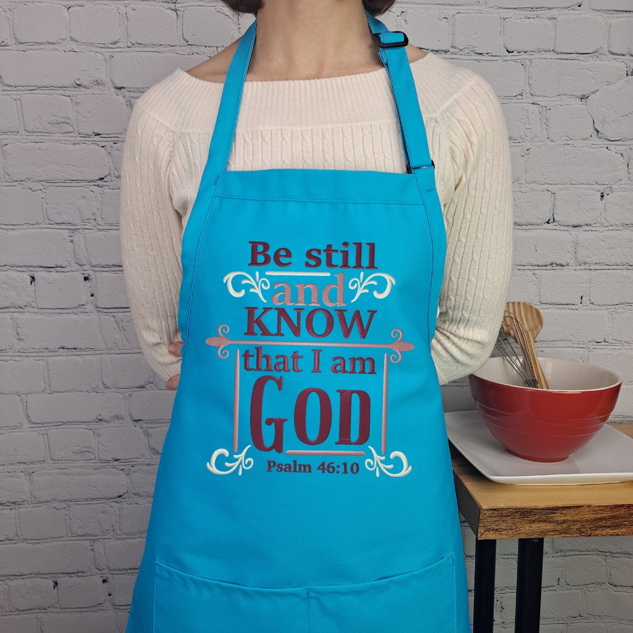 {{product_title}} – {{color}} embroidered kitchen apron
