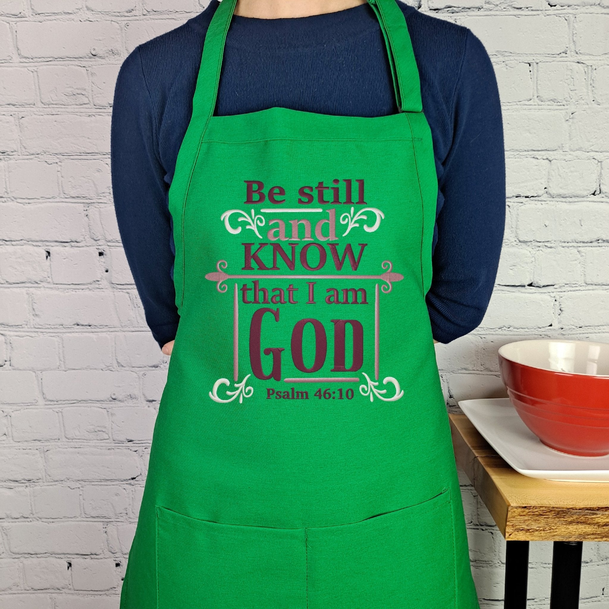 {{product_title}} – {{color}} embroidered kitchen apron