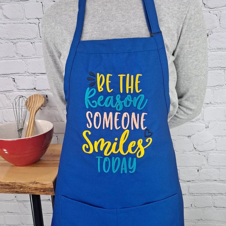 {{product_title}} – {{color}} embroidered kitchen apron