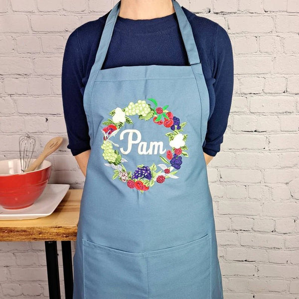 {{product_title}} – {{color}} embroidered kitchen apron