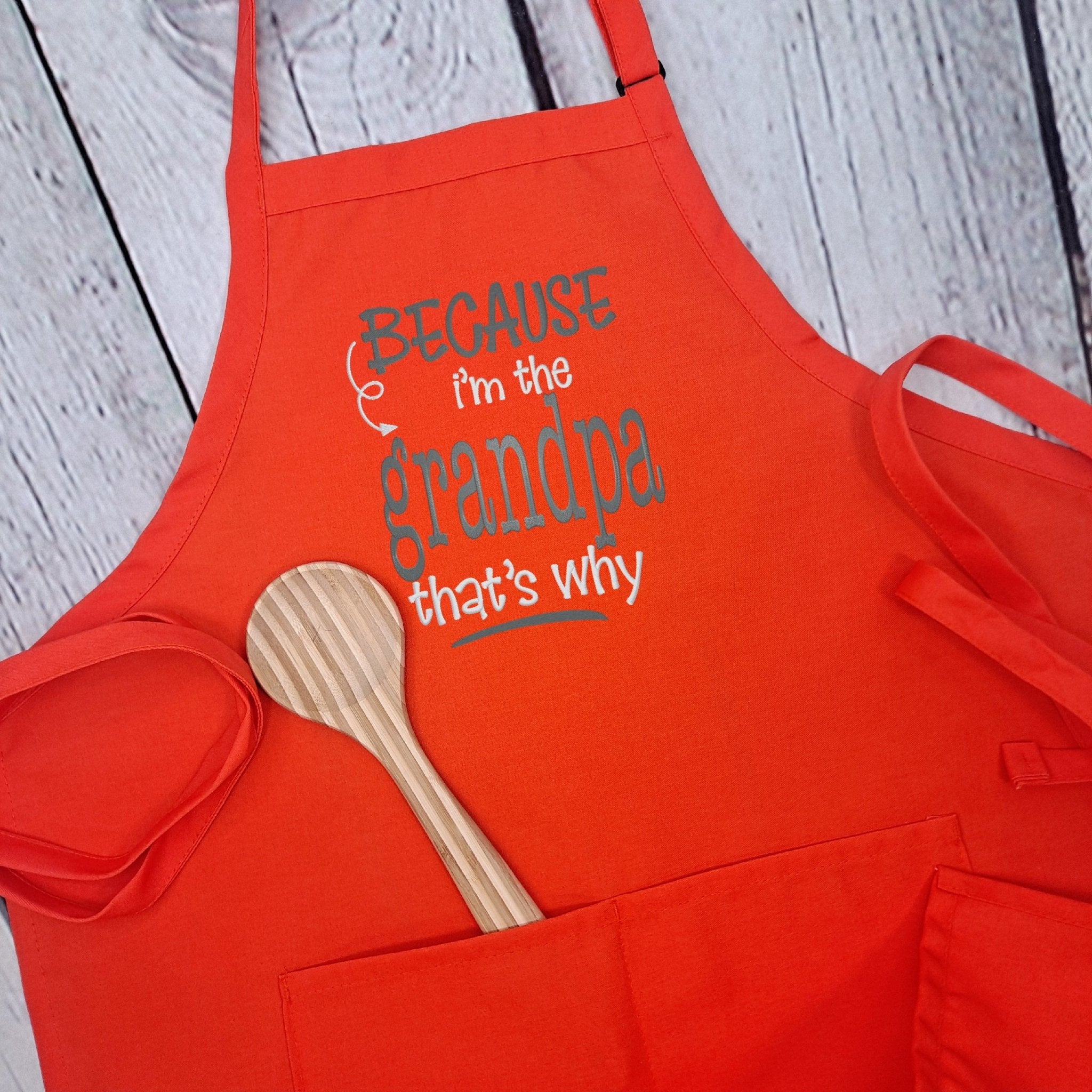 {{product_title}} – {{color}} embroidered kitchen apron