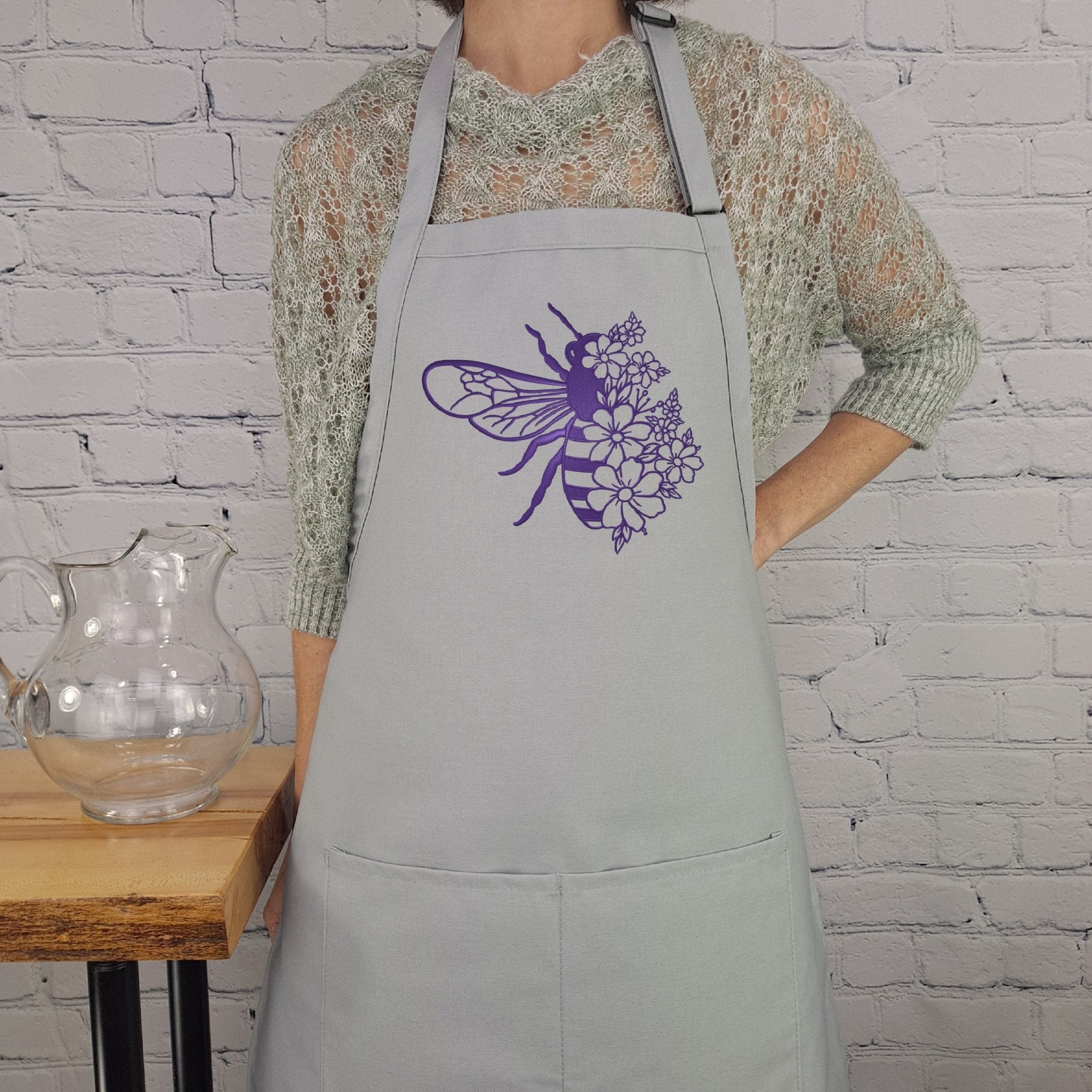 {{product_title}} – {{color}} embroidered kitchen apron