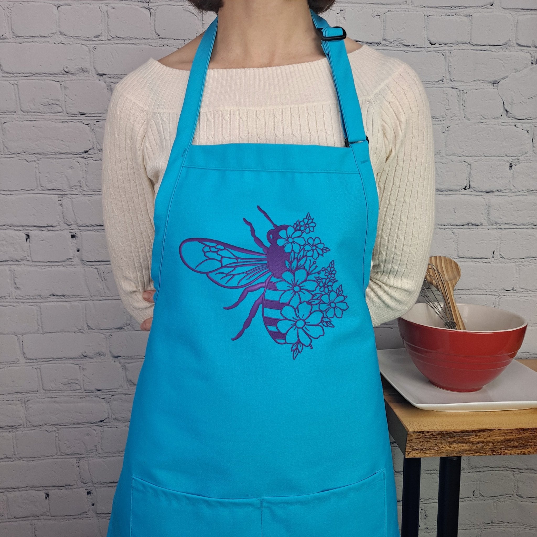 {{product_title}} – {{color}} embroidered kitchen apron