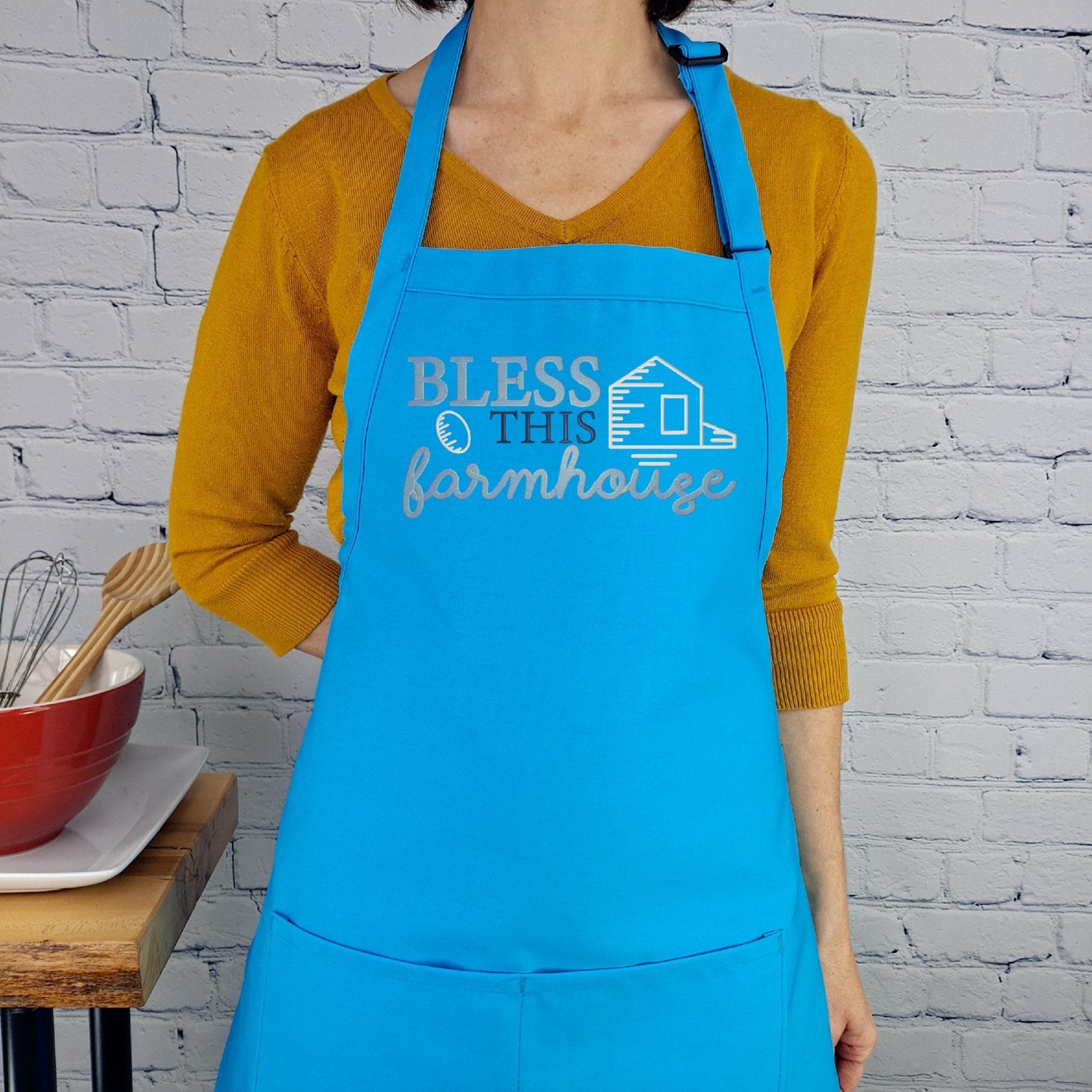 {{product_title}} – {{color}} embroidered kitchen apron